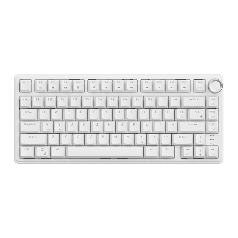 mechanical gaming keyboard with rotary knob and compact layout