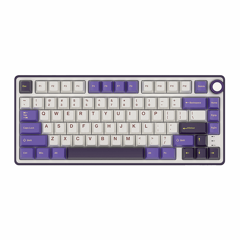 mechanical gaming keyboard with rotary knob and compact layout