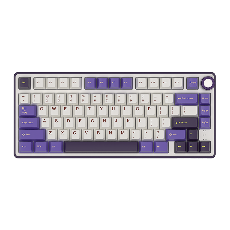 mechanical gaming keyboard with rotary knob and compact layout