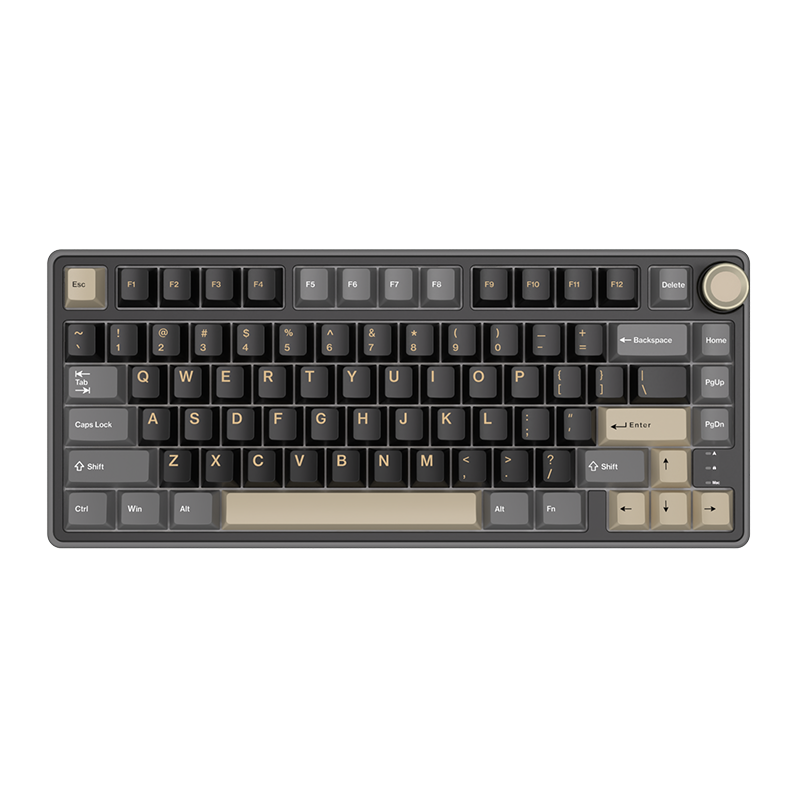 mechanical gaming keyboard with rotary knob and compact layout