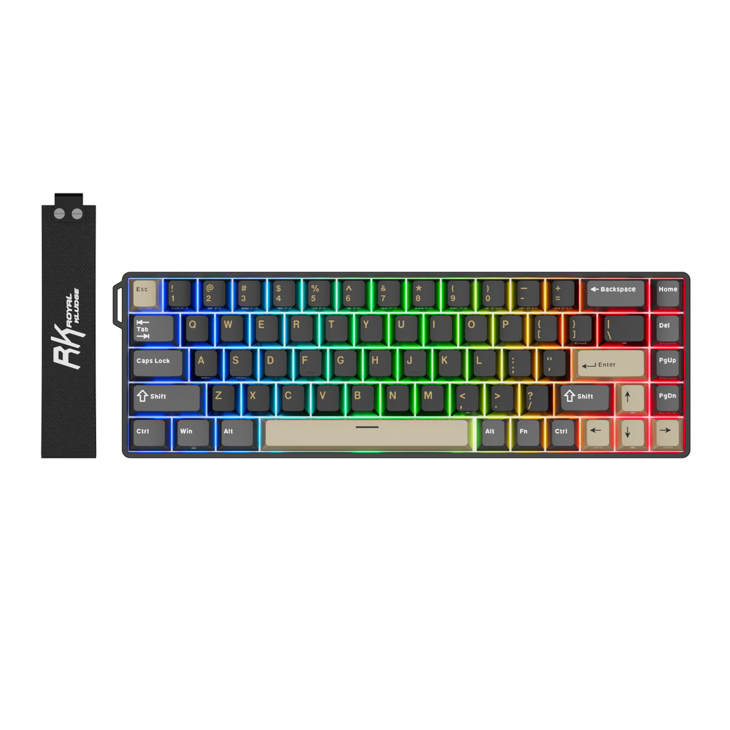 ROYAL KLUDGE RK68 HE Teclado Mecánico Con Cable de Interruptor Magnético