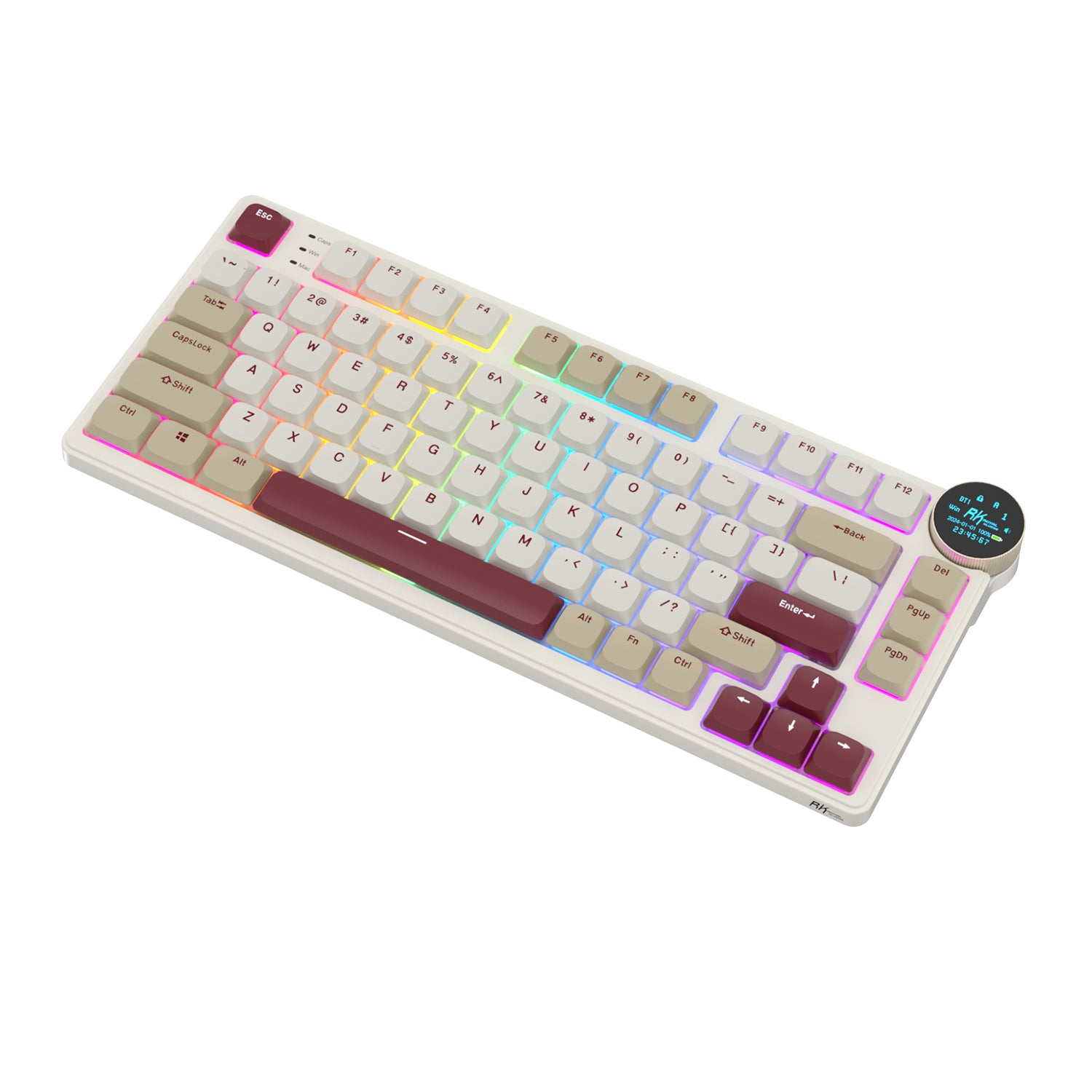 Teclado Mecânico Sem Fio de Perfil Baixo RK ROYAL KLUDGE N80