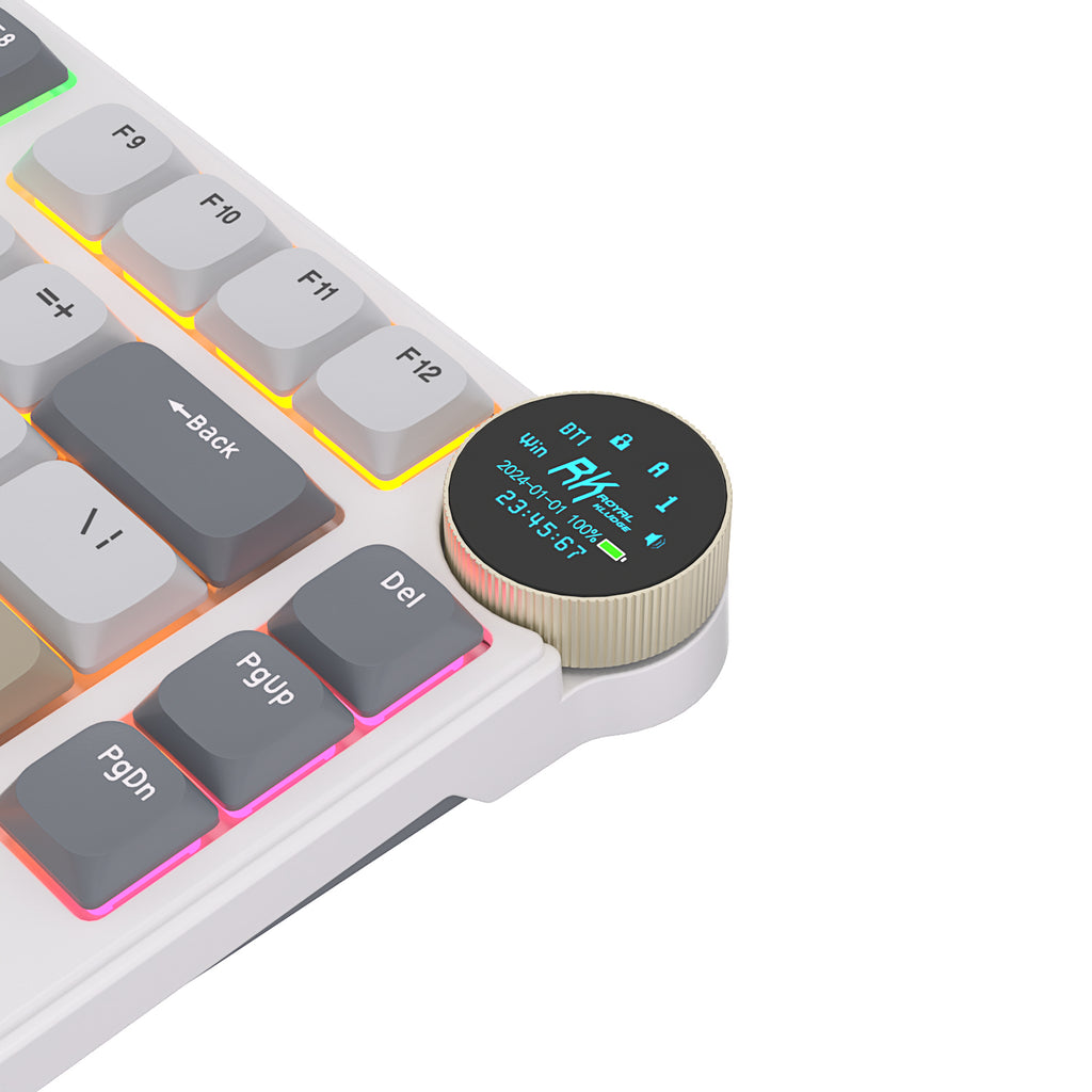 Teclado Mecânico Sem Fio de Perfil Baixo RK ROYAL KLUDGE N80
