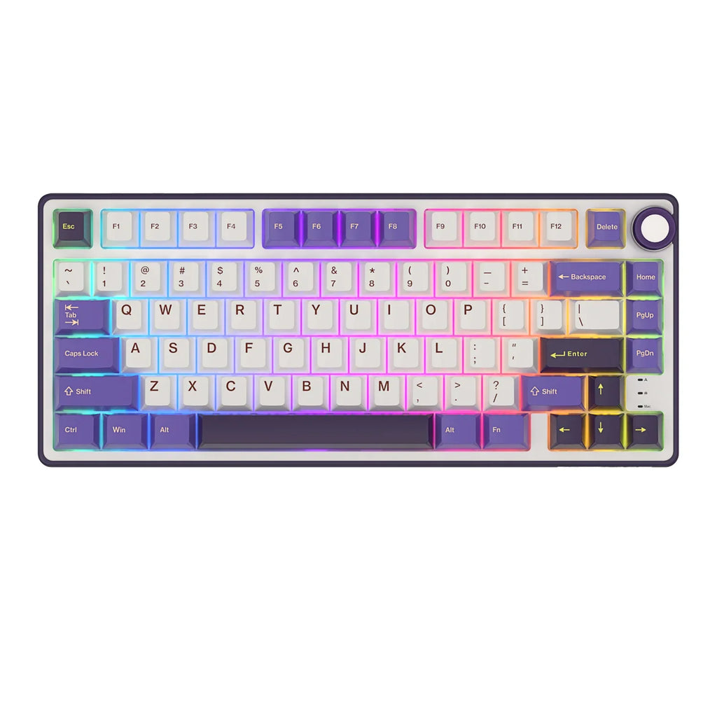 mechanical gaming keyboard with rotary knob and compact layout