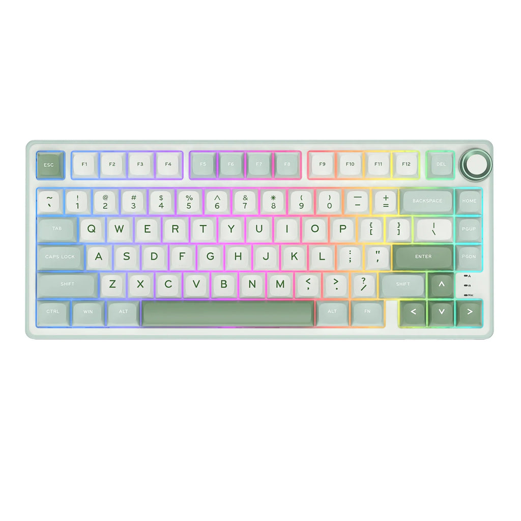 mechanical gaming keyboard with rotary knob and compact layout