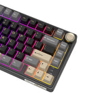 mechanical gaming keyboard with rotary knob and compact layout