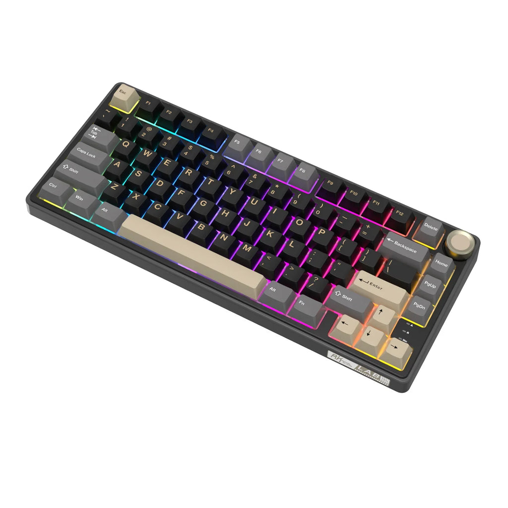 mechanical gaming keyboard with rotary knob and compact layout