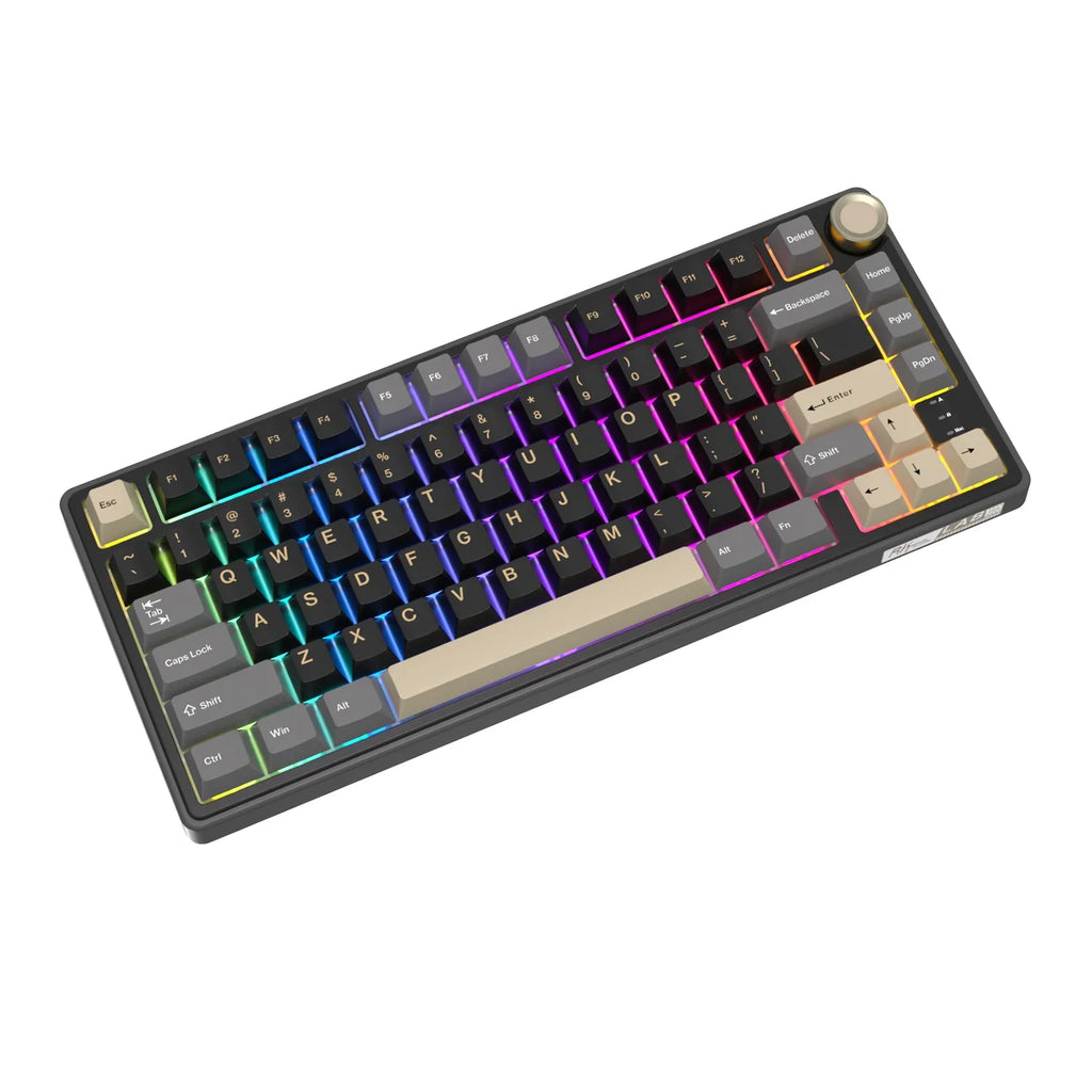 mechanical gaming keyboard with rotary knob and compact layout