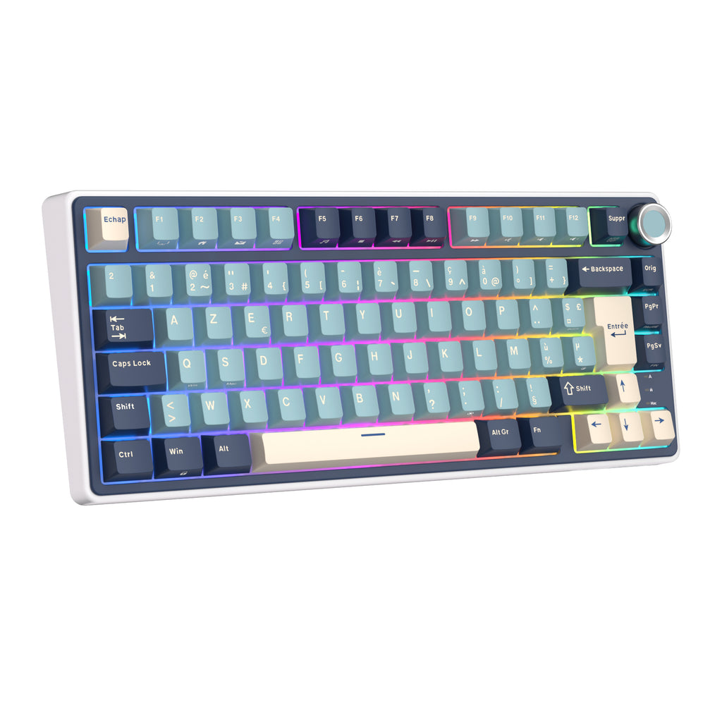 mechanical gaming keyboard with rotary knob and compact layout