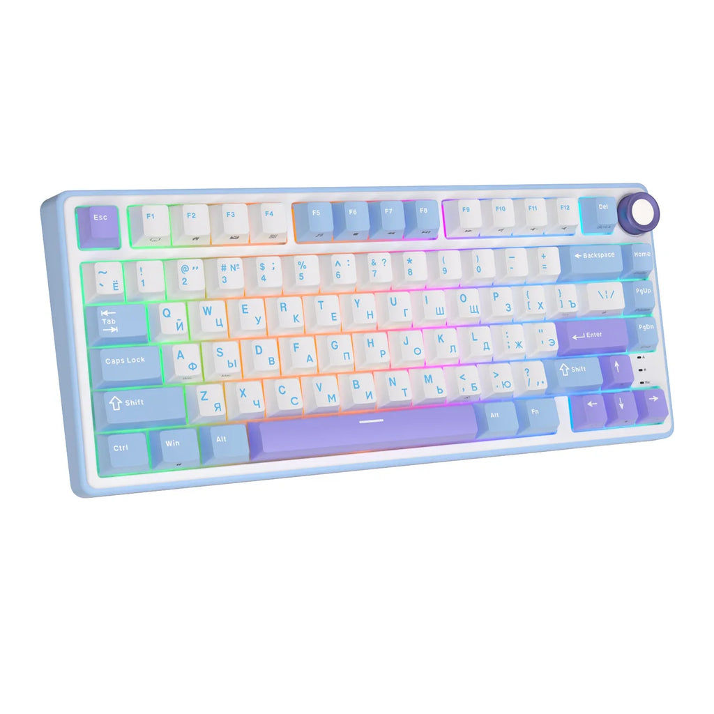 mechanical gaming keyboard with rotary knob and compact layout