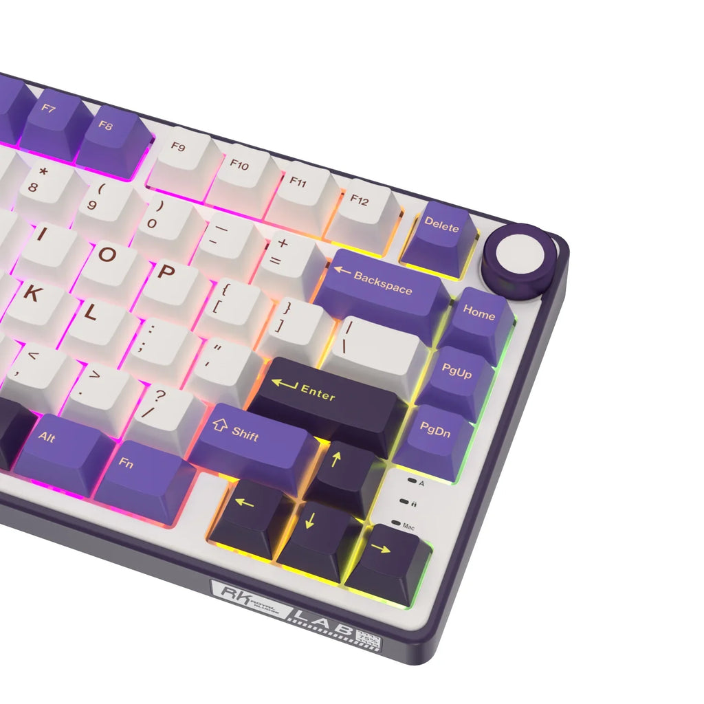 mechanical gaming keyboard with rotary knob and compact layout