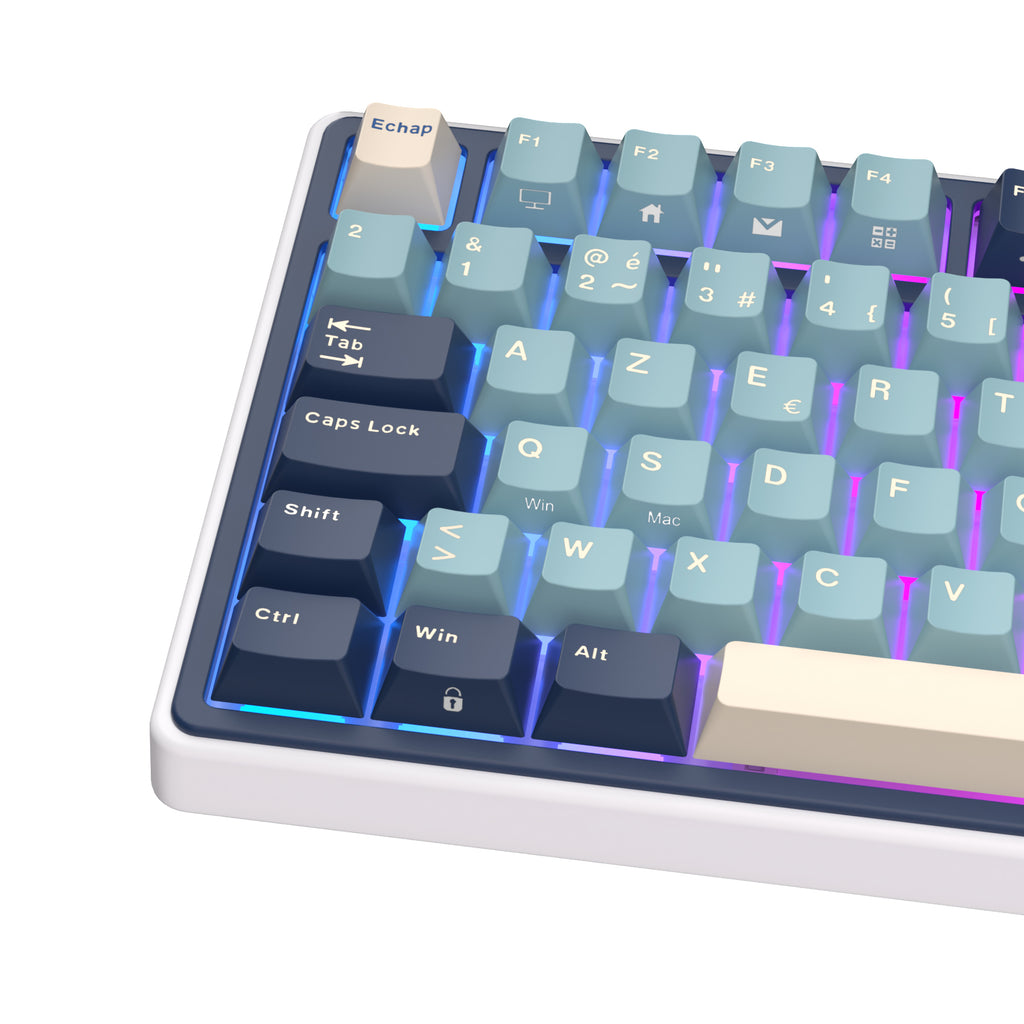 mechanical gaming keyboard with rotary knob and compact layout