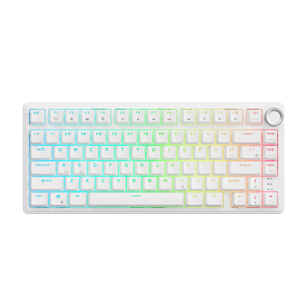 mechanical gaming keyboard with rotary knob and compact layout