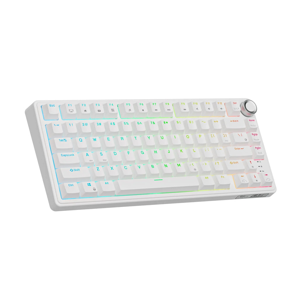 mechanical gaming keyboard with rotary knob and compact layout