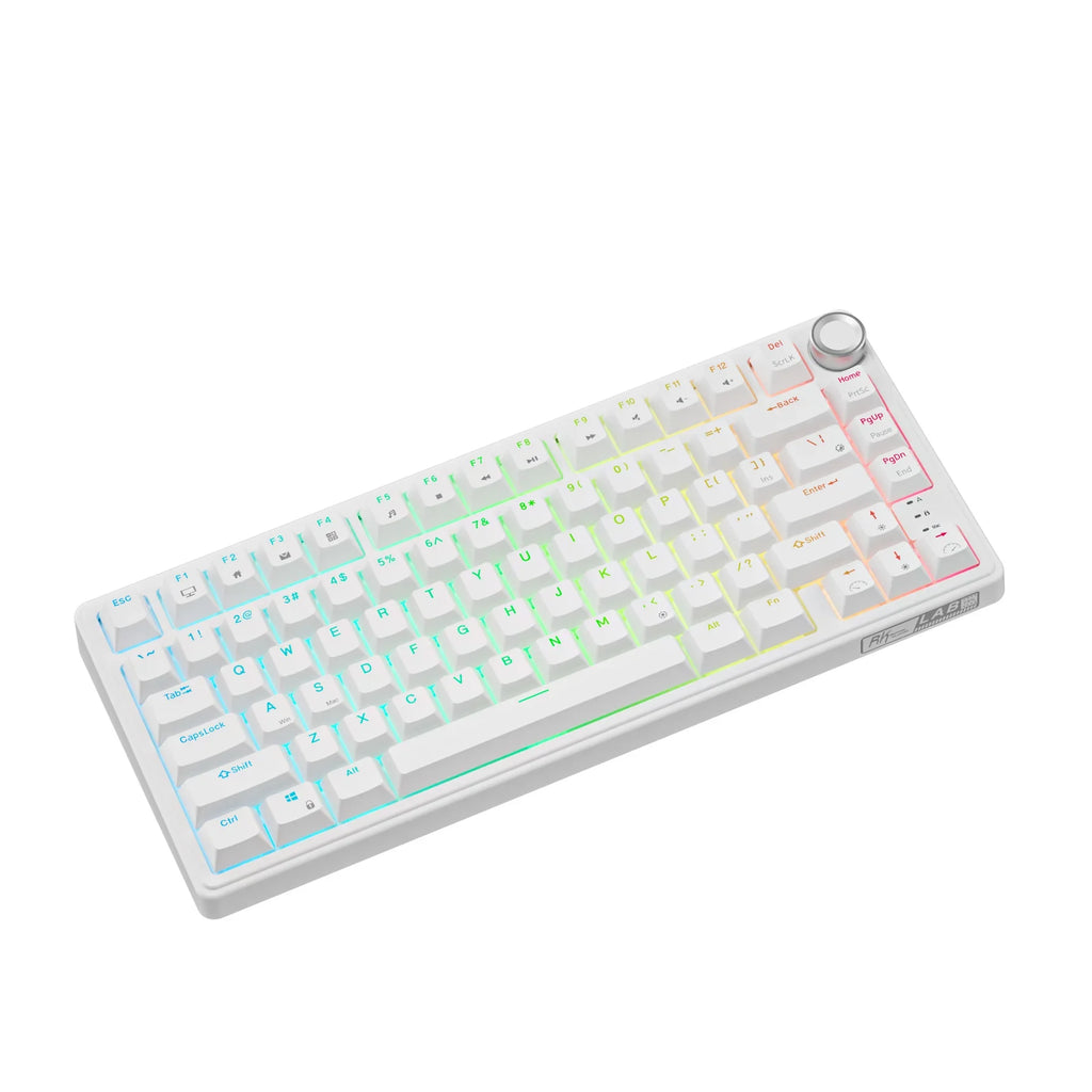 mechanical gaming keyboard with rotary knob and compact layout