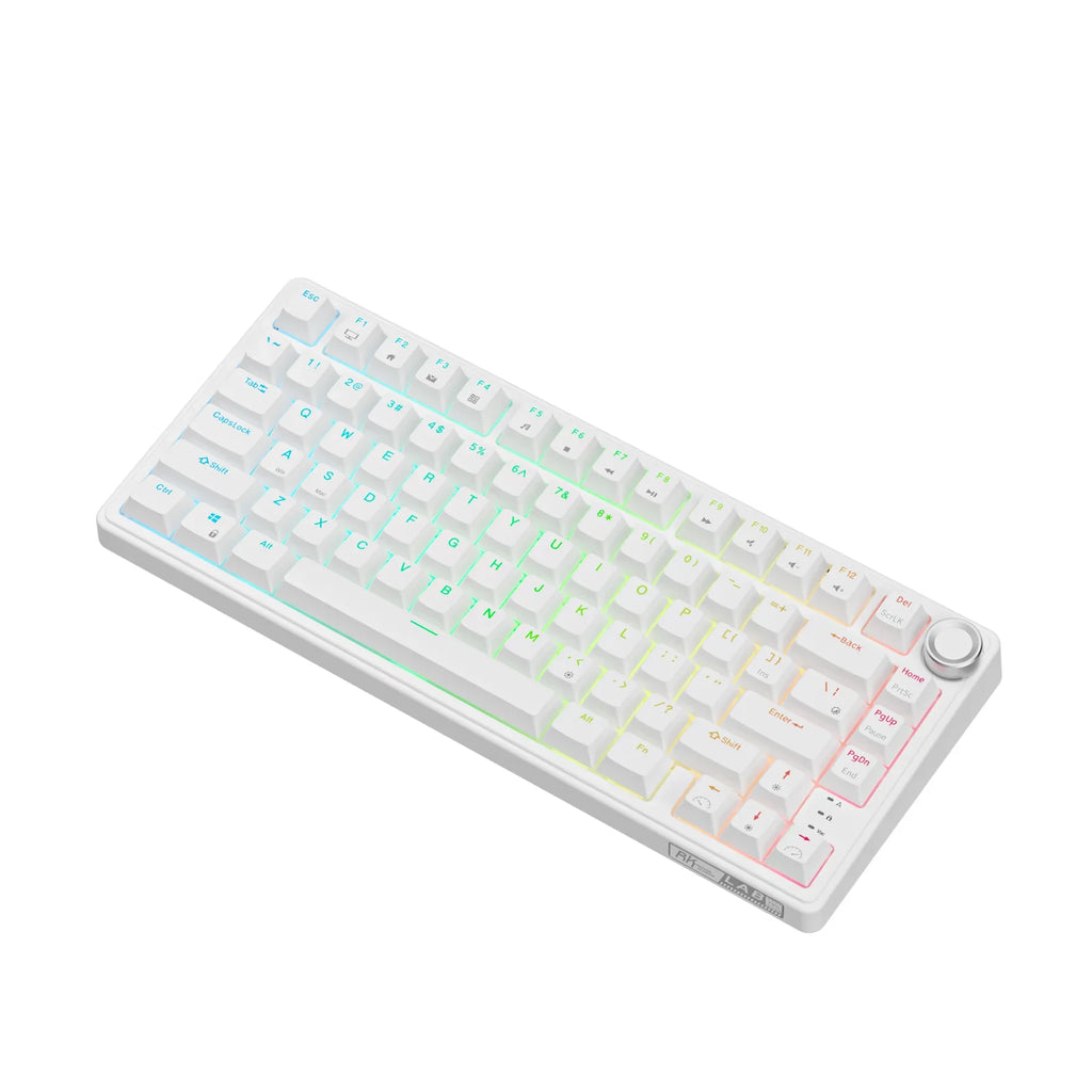 mechanical gaming keyboard with rotary knob and compact layout