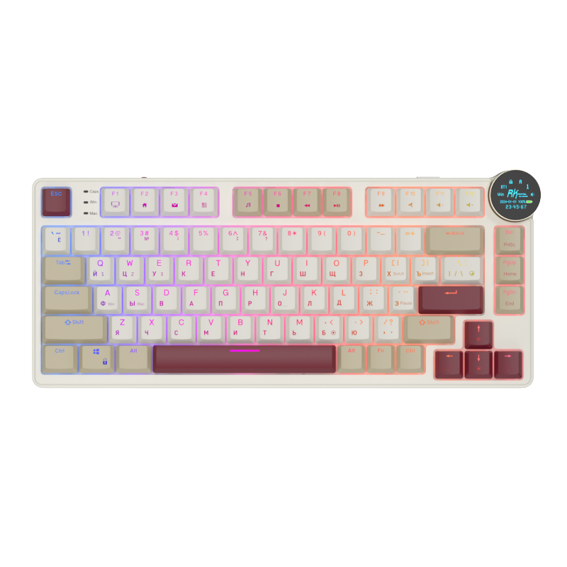 Teclado Mecânico Sem Fio de Perfil Baixo RK ROYAL KLUDGE N80