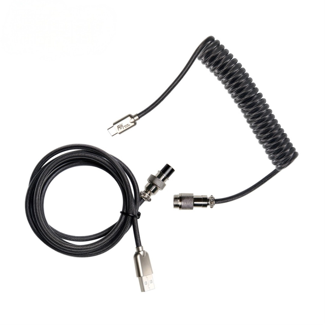 Cabo Destacável para Teclado Gamer com Conector de Aviação Metálico Imagem principal do produto